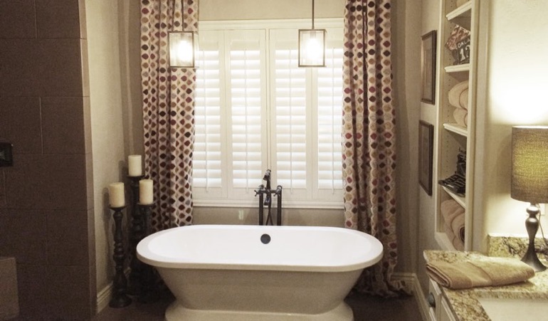 Polywood Shutters in Charlotte Bathroom